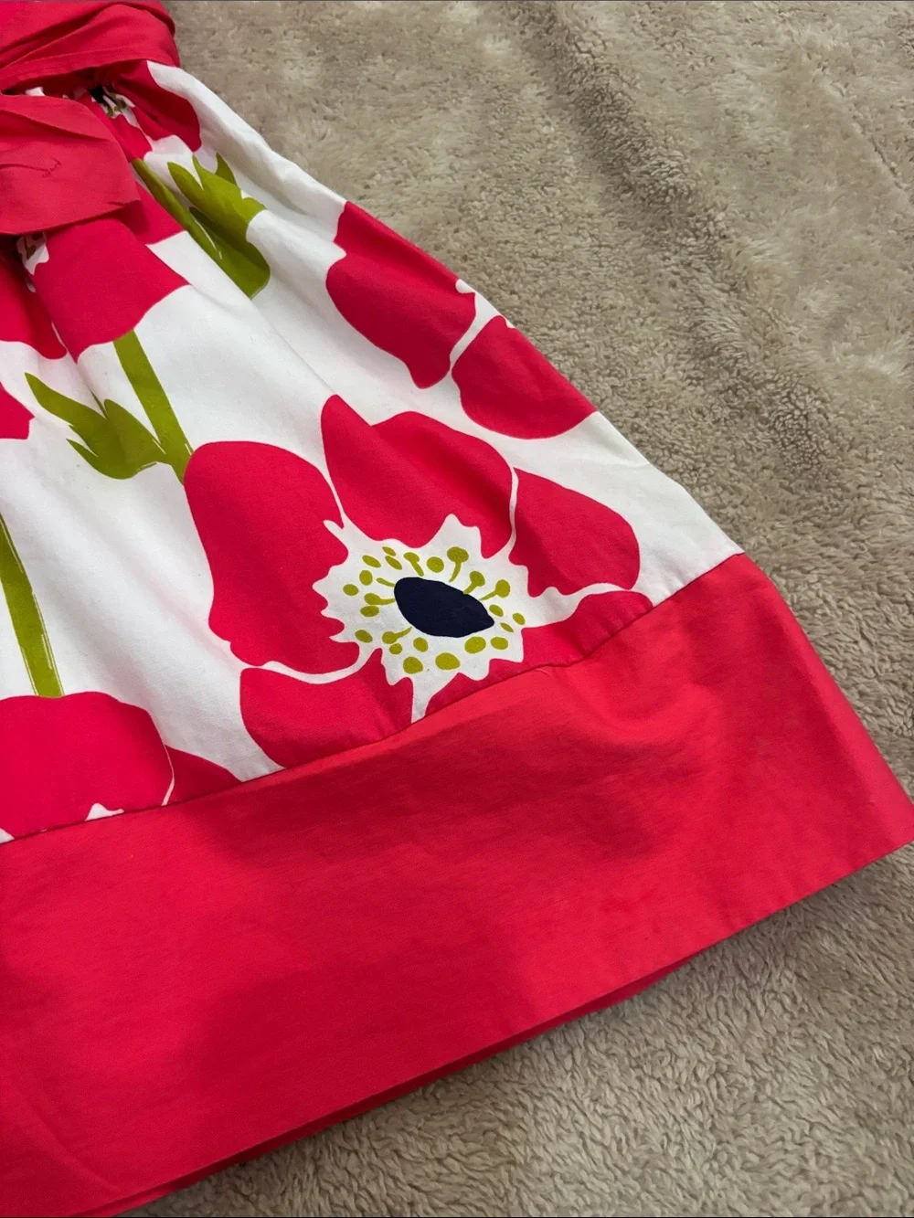 Gymboree Red Floral Fit-and-Flare Dress with White Background